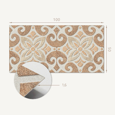 Panou decorativ bucatarie Motiv floral cu detalii decorative