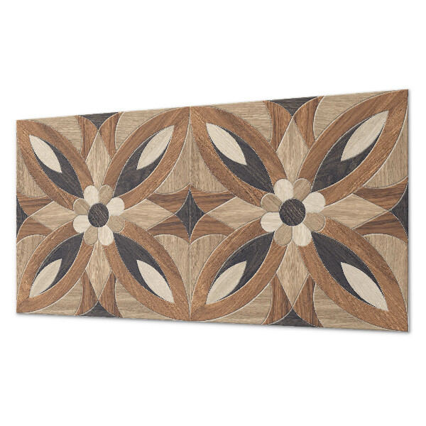 Panou decorativ bucatarie Model floral inspirat din lemn