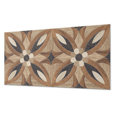 Panou decorativ bucatarie Model floral inspirat din lemn