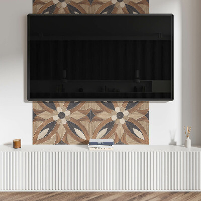 Panou decorativ bucatarie Model floral inspirat din lemn