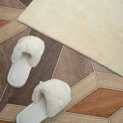 Panou decorativ perete dreptunghiular Model geometric din lemn natural