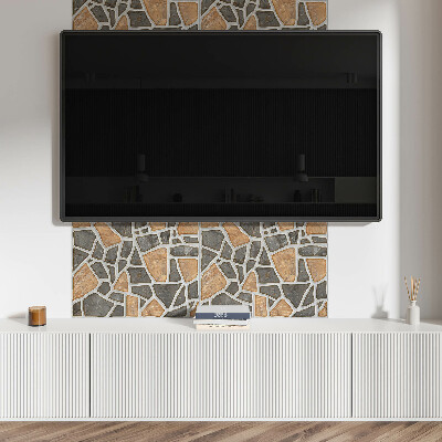 Panou decorativ dreptunghiular Mozaic din forme de piatră