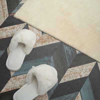 Panou decorativ bucatarie Motiv în zig-zag cu accent din lemn
