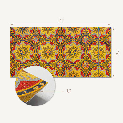 Panou decorativ dreptunghiular Un model floral plin de detalii