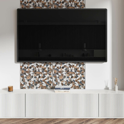 Panou decorativ perete dreptunghiular Mozaic cu diverse forme
