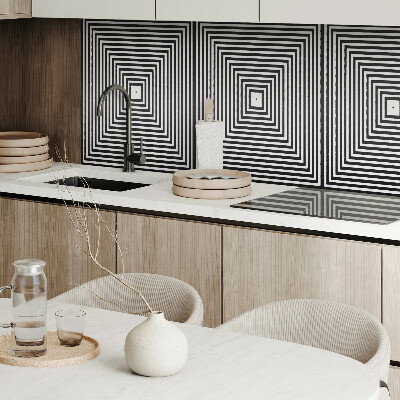 Panou decorativ dreptunghiular Un model de linii concentrice în pătrate