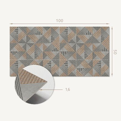 Panou decorativ bucatarie Motiv geometric triunghiular