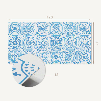 Panou decorativ dreptunghiular Modele ceramice în carouri