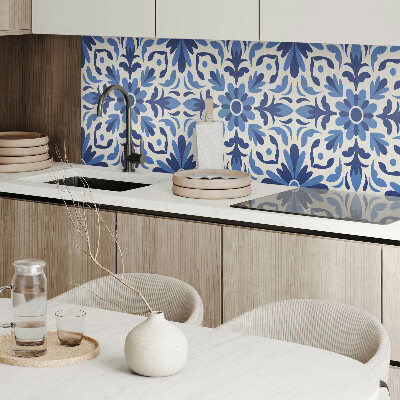 Panou decorativ bucatarie Motiv floral cu frunze verzi