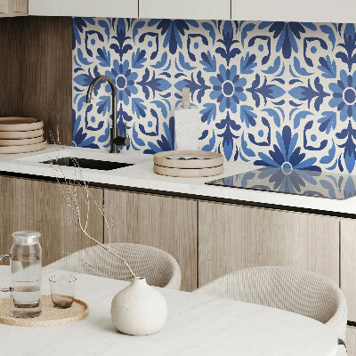 Panou decorativ bucatarie Motiv floral cu frunze verzi