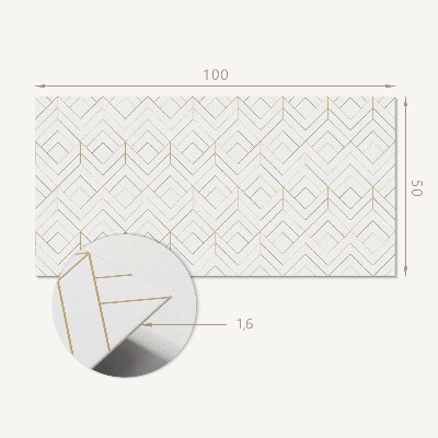 Panou decorativ bucatarie Model cu romburi în stil geometric