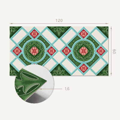 Panou decorativ dreptunghiular Motiv floral într-un aranjament romb
