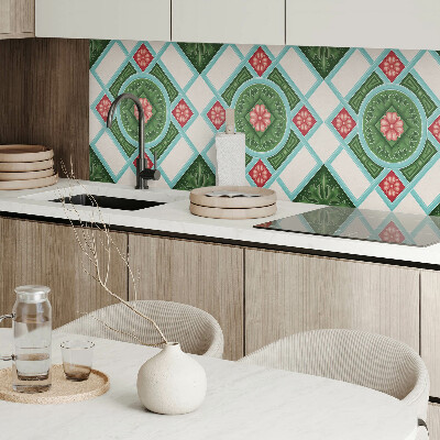Panou decorativ dreptunghiular Motiv floral într-un aranjament romb