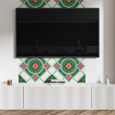 Panou decorativ dreptunghiular Motiv floral într-un aranjament romb