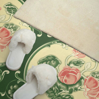 Panou decorativ perete dreptunghiular Motiv floral cu frunze verzi
