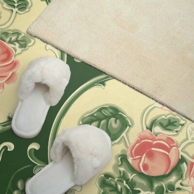 Panou decorativ perete dreptunghiular Motiv floral cu frunze verzi