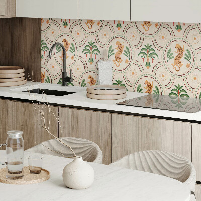 Panou decorativ dreptunghiular Motivul leopard tropical