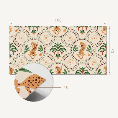 Panou decorativ dreptunghiular Motivul leopard tropical