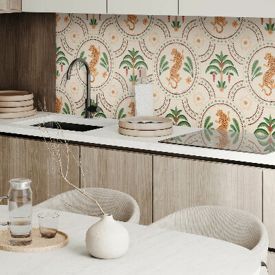 Panou decorativ dreptunghiular Motivul leopard tropical