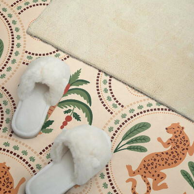 Panou decorativ dreptunghiular Motivul leopard tropical