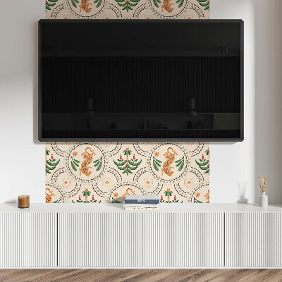 Panou decorativ dreptunghiular Motivul leopard tropical