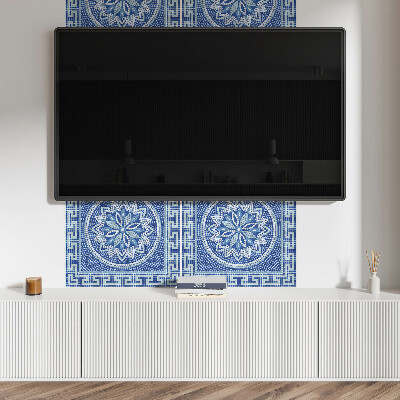 Panou decorativ perete dreptunghiular Model de mozaic floral