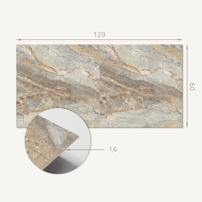 Panou decorativ dreptunghiular Structură de marmură cu vene delicate