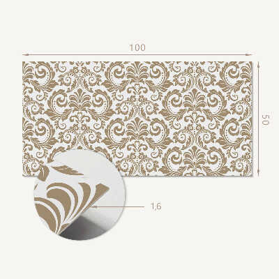 Panou decorativ dreptunghiular Decoratiuni cu plante cu ornamente