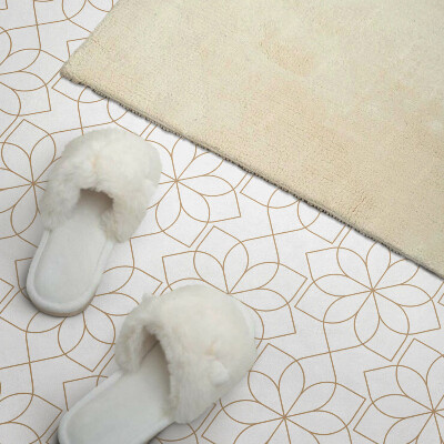 Panou decorativ perete dreptunghiular Geometrie florală într-un stil modern