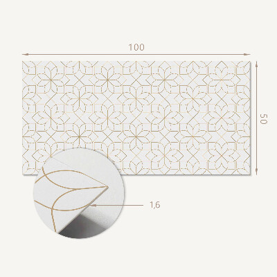 Panou decorativ perete dreptunghiular Geometrie florală într-un stil modern