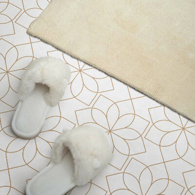 Panou decorativ perete dreptunghiular Geometrie florală într-un stil modern