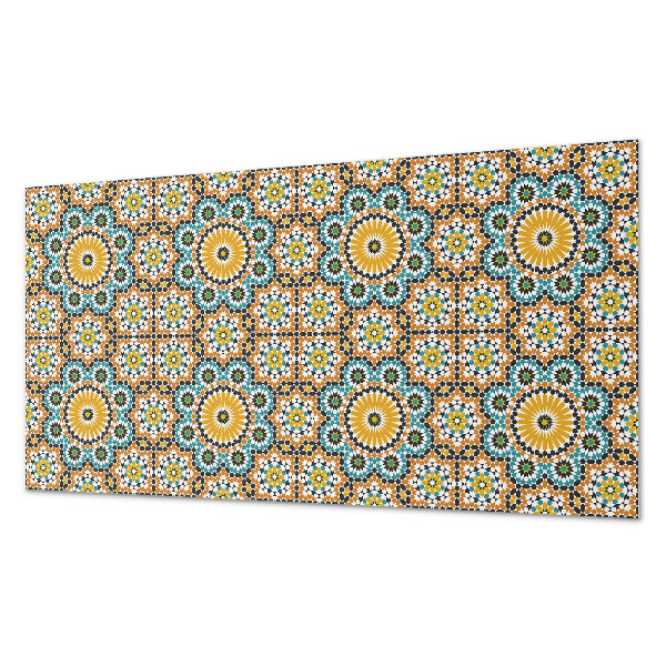 Panou decorativ bucatarie Motiv mozaic cu accente florale