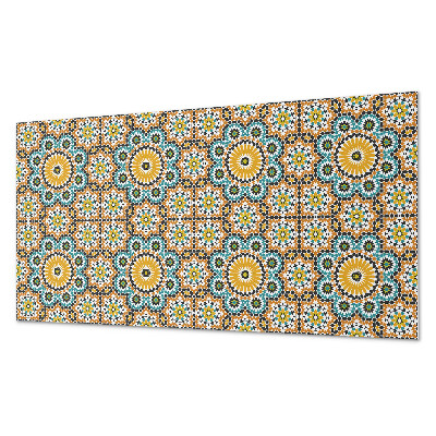 Panou decorativ bucatarie Motiv mozaic cu accente florale