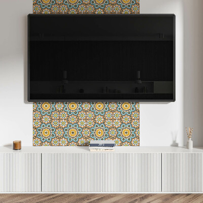 Panou decorativ bucatarie Motiv mozaic cu accente florale
