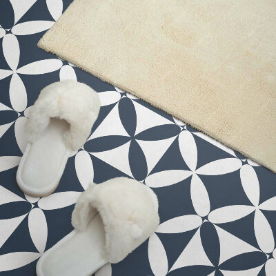 Panou decorativ bucatarie Motiv floral în forme geometrice