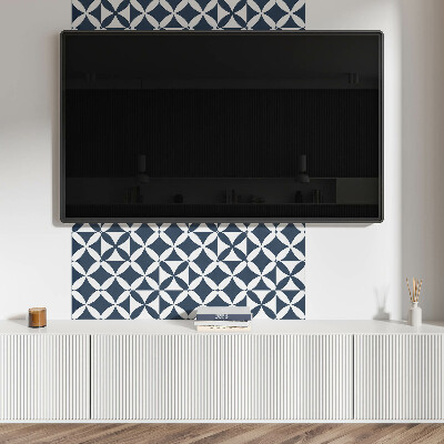 Panou decorativ bucatarie Motiv floral în forme geometrice