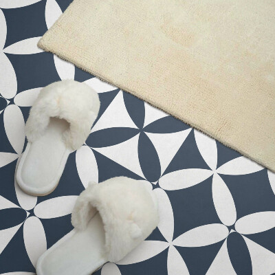 Panou decorativ bucatarie Motiv floral în forme geometrice