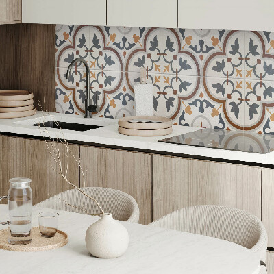 Panou decorativ dreptunghiular Motiv floral în carouri