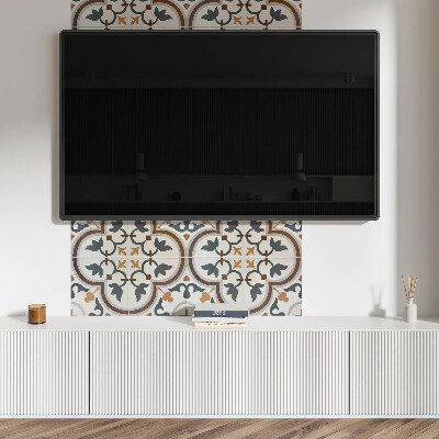 Panou decorativ dreptunghiular Motiv floral în carouri