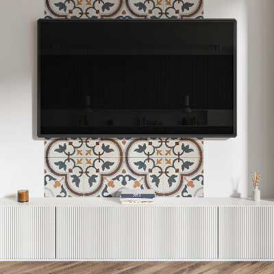 Panou decorativ dreptunghiular Motiv floral în carouri