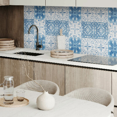 Panou decorativ bucatarie Placi florale intr-un aranjament armonios