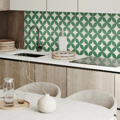 Panou decorativ bucatarie Model cu frunze într-o grilă
