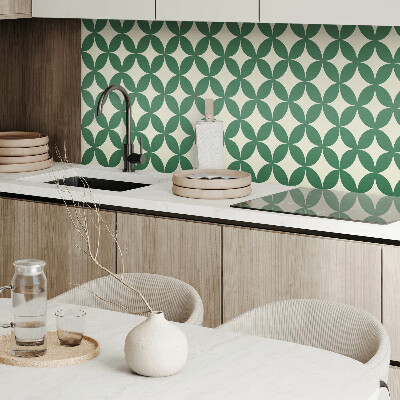 Panou decorativ bucatarie Model cu frunze într-o grilă