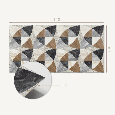 Panou decorativ perete dreptunghiular Model geometric de plăci