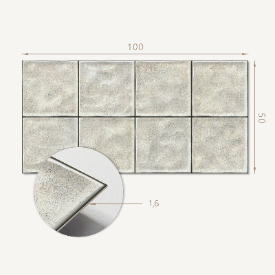 Panou decorativ perete dreptunghiular Model de plăci ceramice