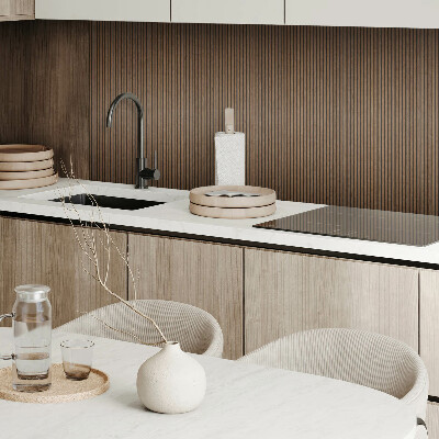 Panou decorativ perete dreptunghiular Scânduri verticale într-un stil natural