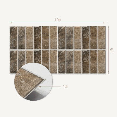 Panou decorativ dreptunghiular Placi cu dungi verticale