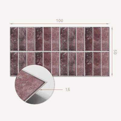 Panou decorativ dreptunghiular Dungi verticale mozaice