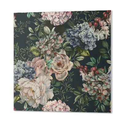 Panou decorativ bucatarie pătrat Design floral