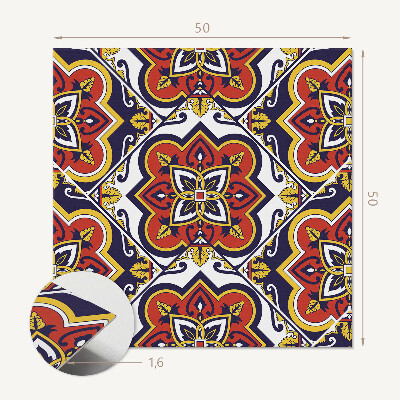 Panou decorativ pătrat Flori decorative cu modele complicate